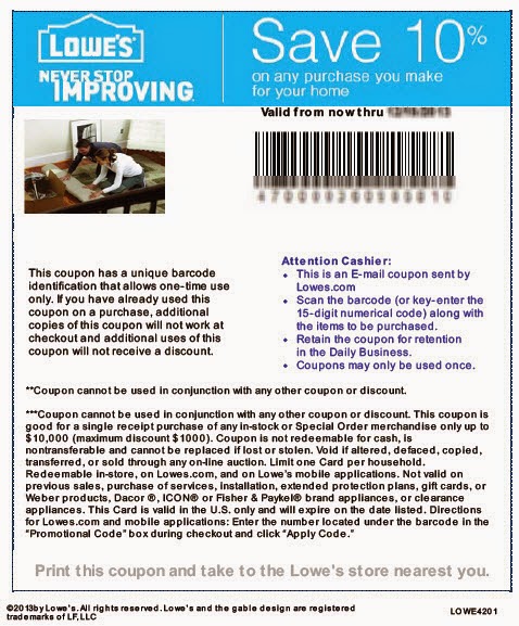 Lowes new home coupon code We have 4 Lowes discount codes for you to choose from including 2 sales, and 2 free shipping promotional codes. Most popular now: Free Shipping On $49+ Purchase. Latest offer: Sign Up for Lowe's Emails for Exclusive Offers, Tips and More.